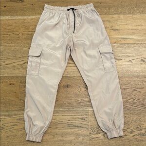 Boohoo Light Beige Cargo Joggers